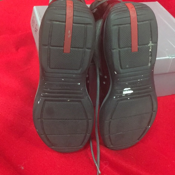 Prada Calzature Uomo Wine Grey Shoes, Size 9 - Picture 4 of 8